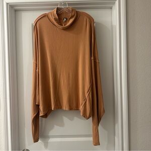 We The Free Camel Turtleneck Top